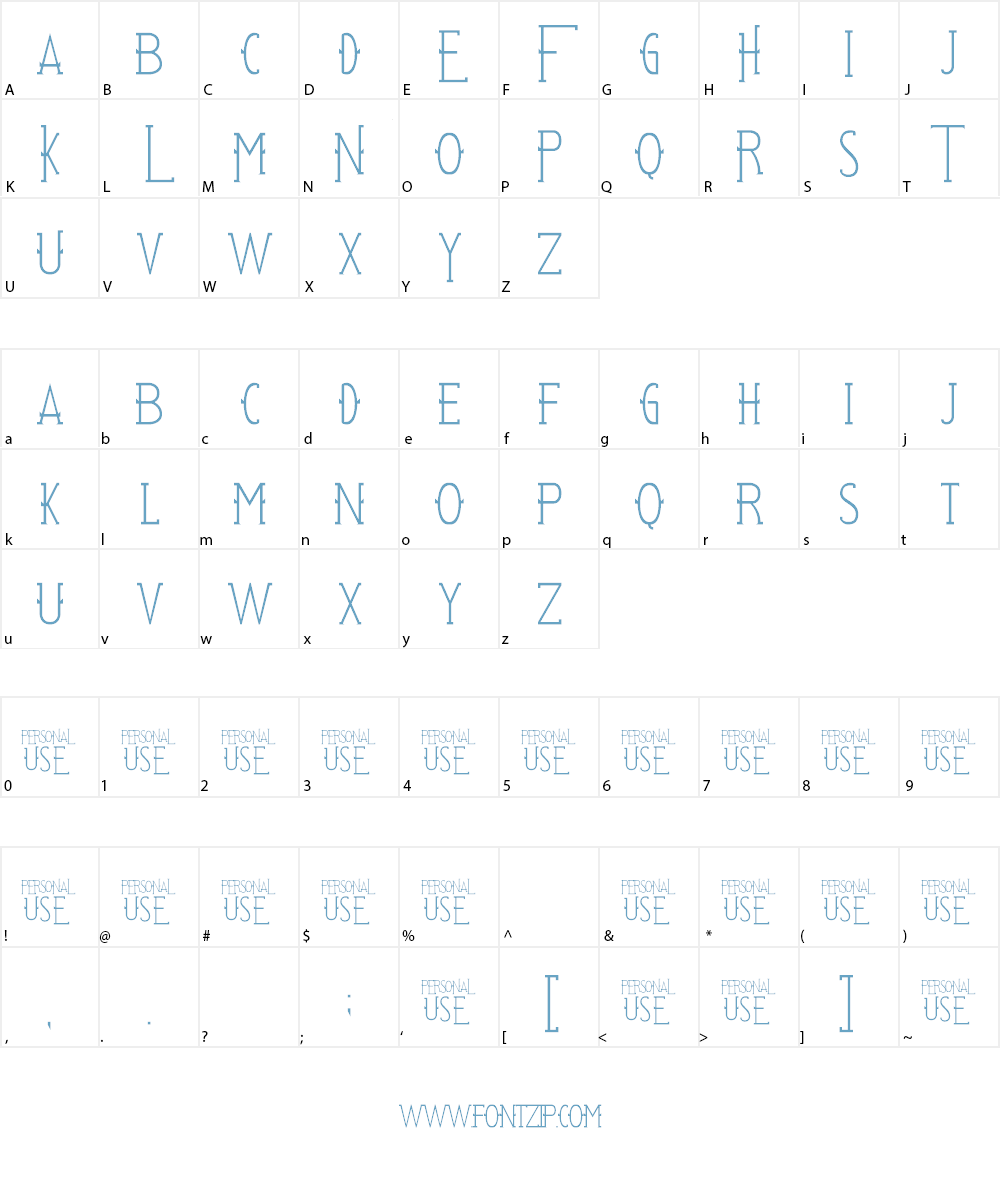 Nothing Left Font Character